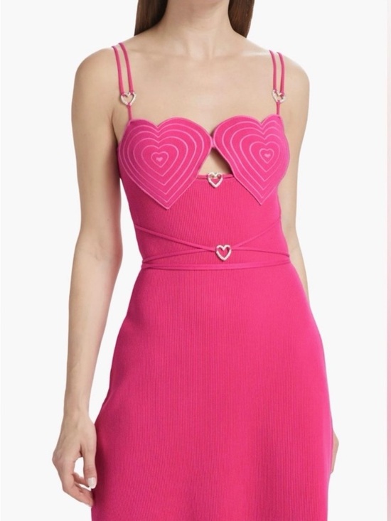 MACH & MACH Dresses & Skirts - MACH & MACH Hot Pink Heart-Bust Strap Dress